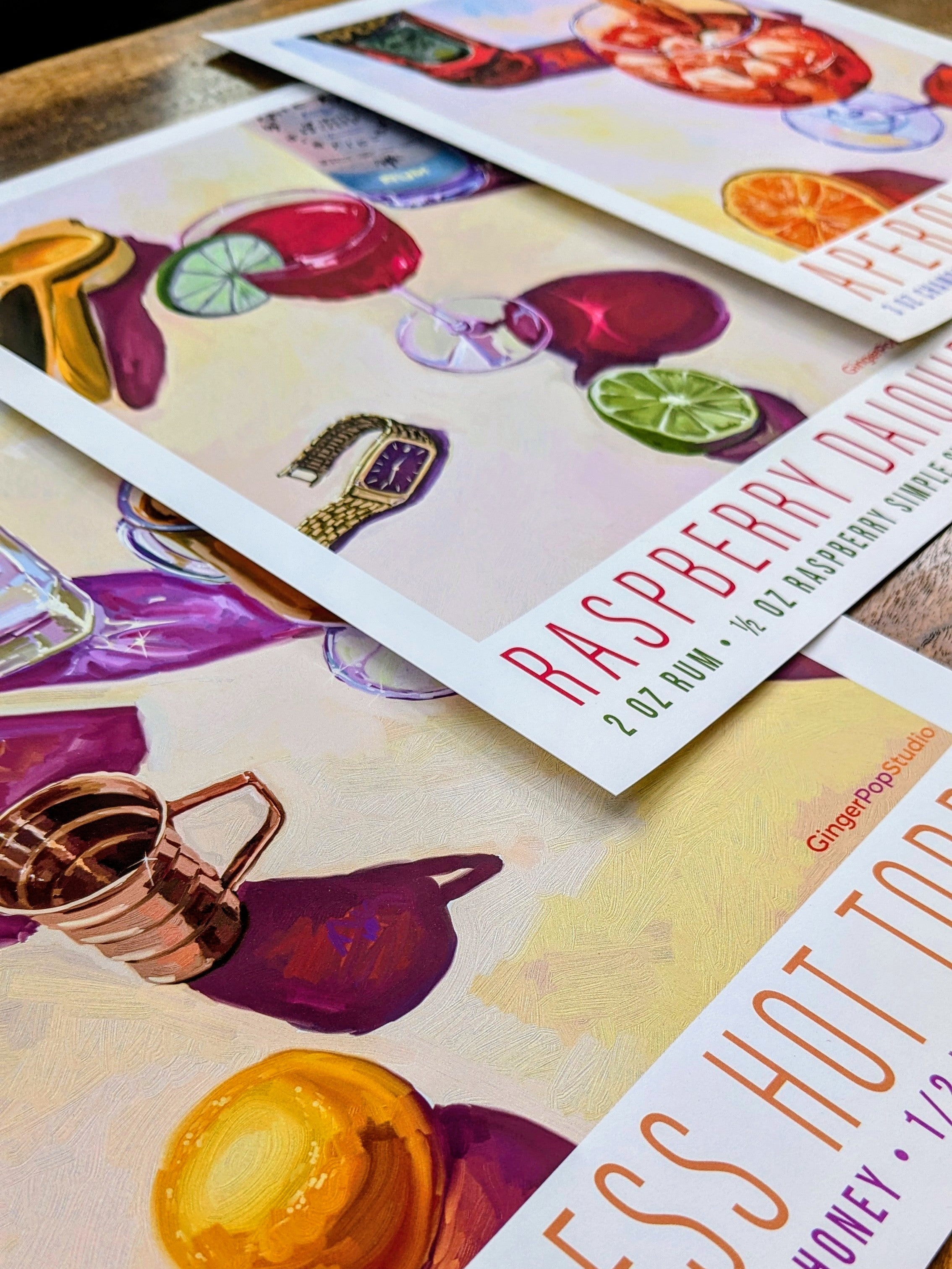 Raspberry Daiquiri Cocktail Art Print