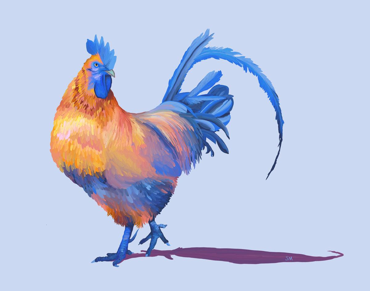 Blue Rooster - GingerPopStudio