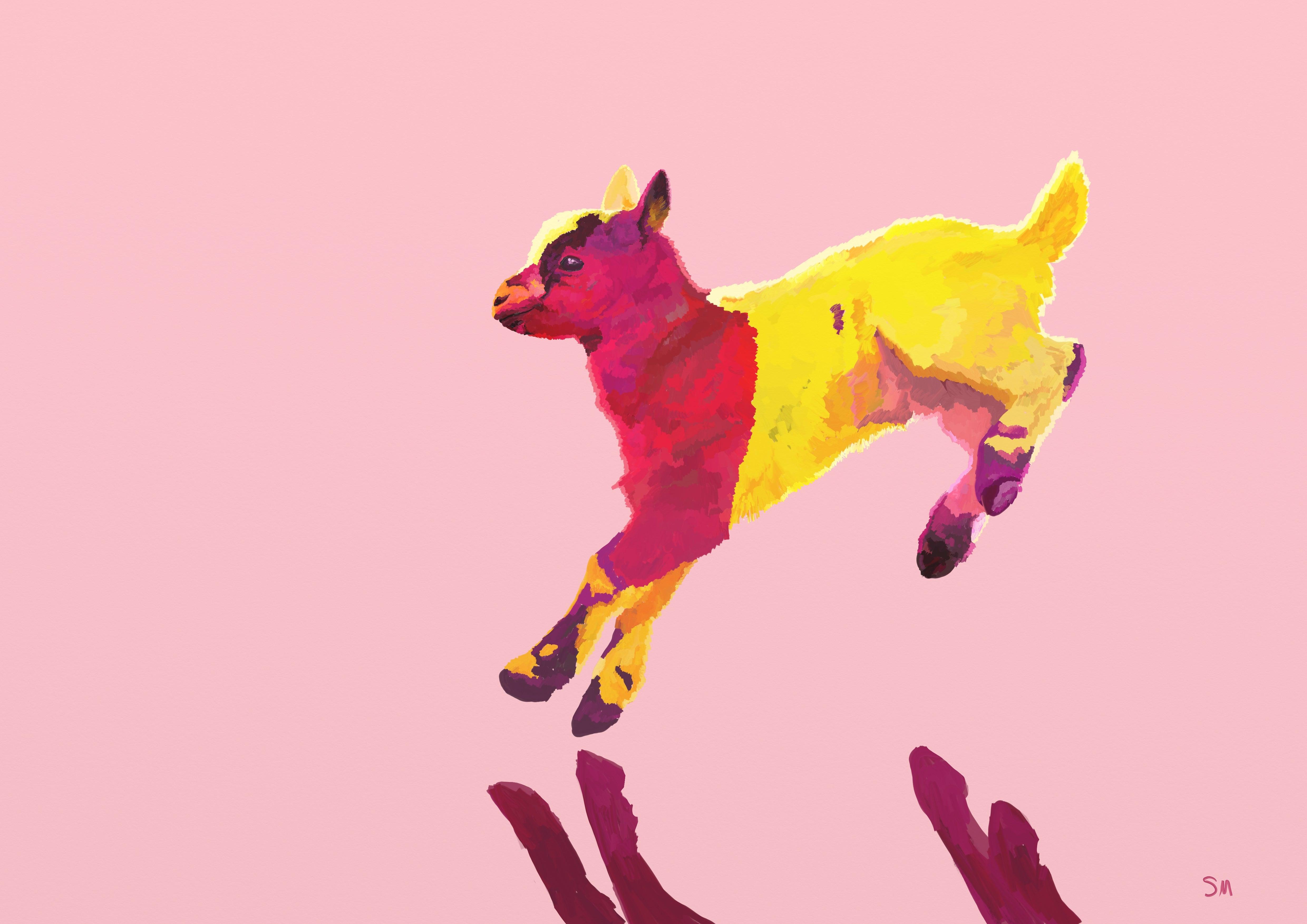 Happy Kid Goat #1 - GingerPopStudio