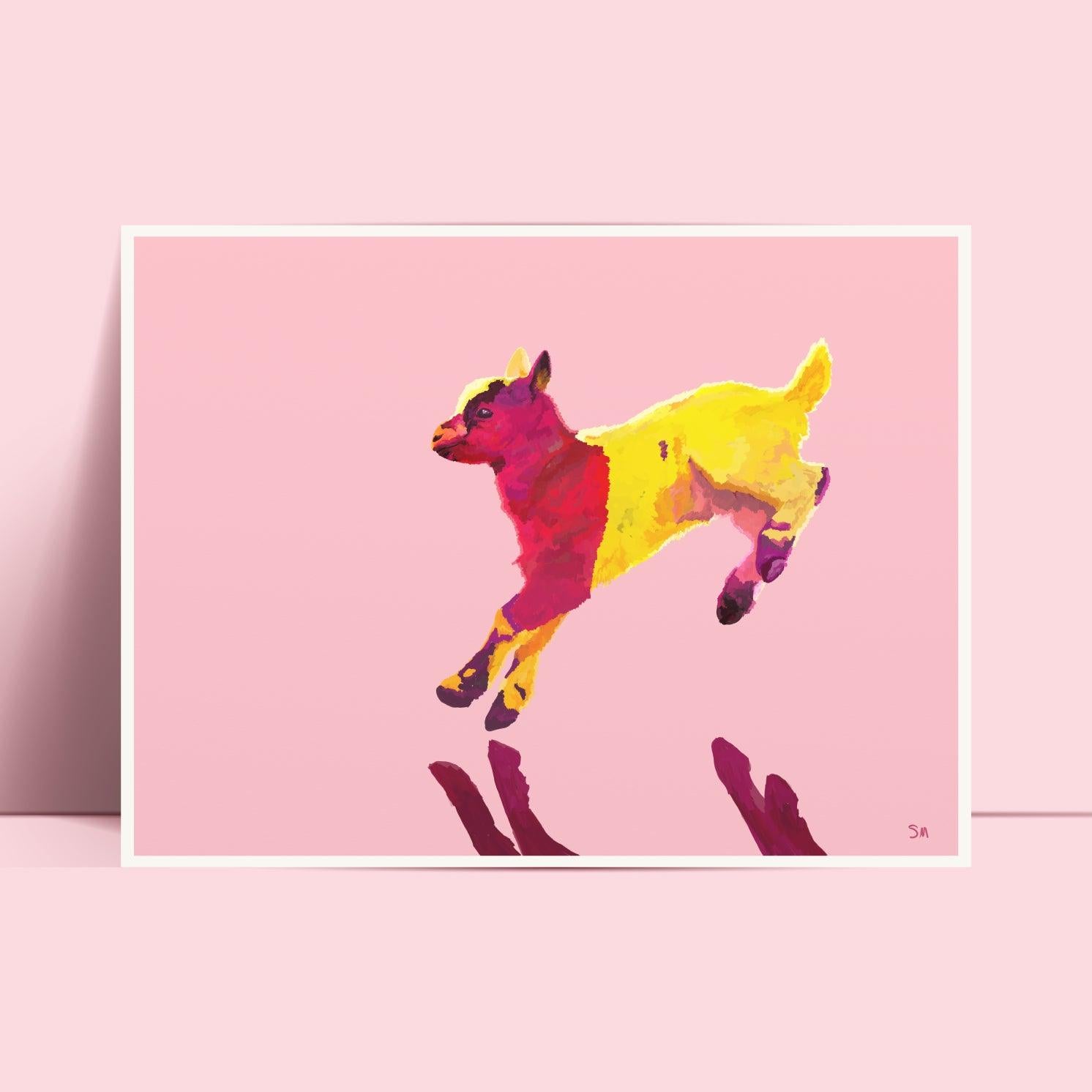 Happy Kid Goat #1 - GingerPopStudio