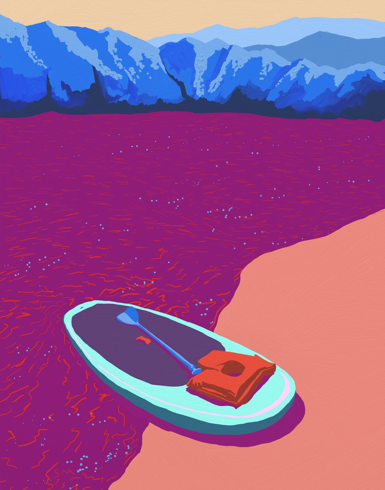 Summer Breeze Paddleboard Print