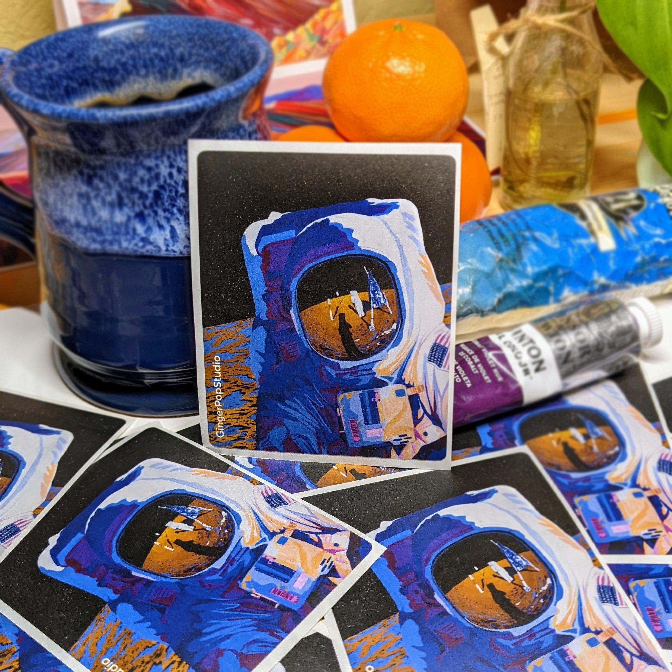 Astronaut Sticker - GingerPopStudio
