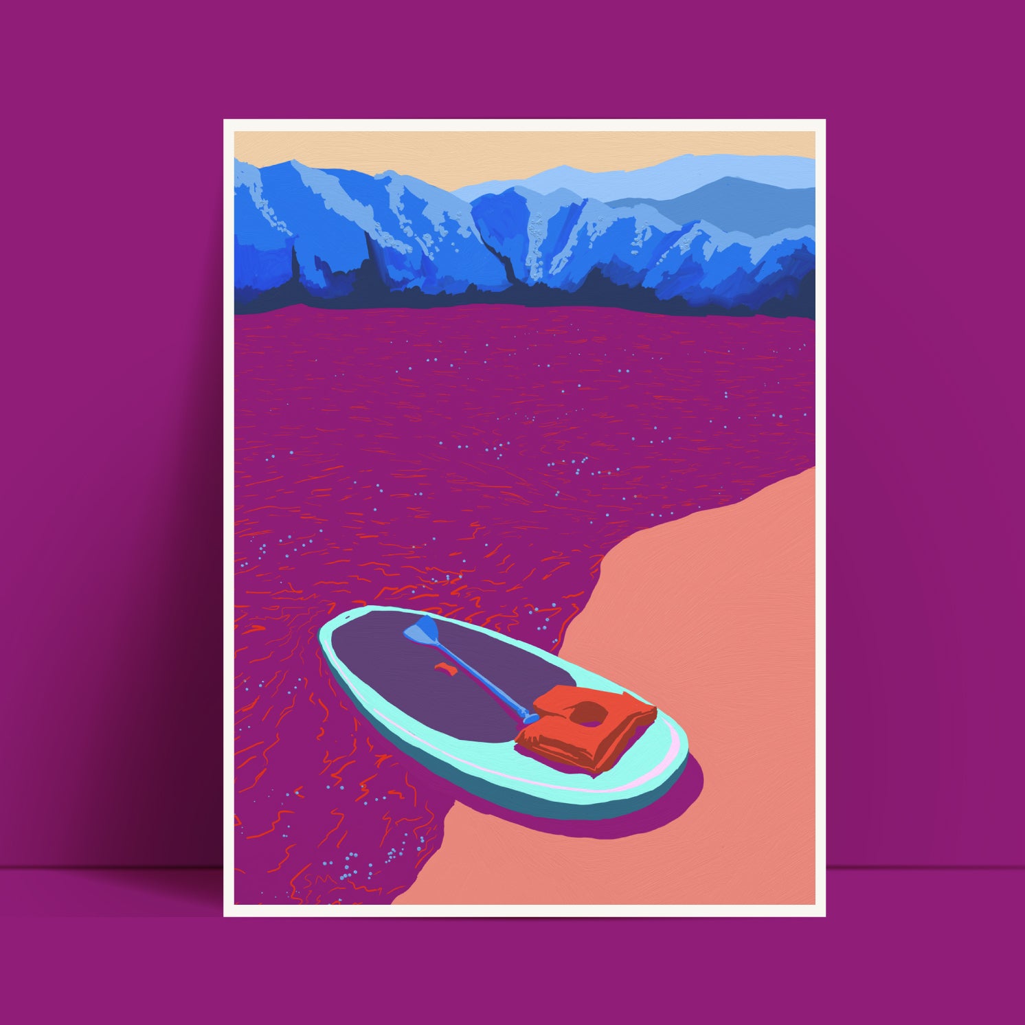 Summer Breeze Paddleboard Print